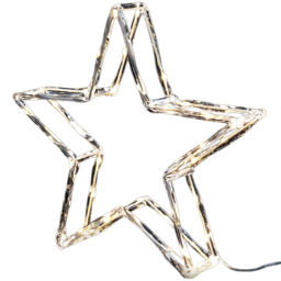 The Seasonal Gift Co. Warm White LED Star Christmas Decoration 30cm - Size: 32 x 32 x 6cm - Wilko