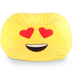 Kaikoo Gomoji Heart Bean Bag - Yellow - Wilko - thumbnail 5