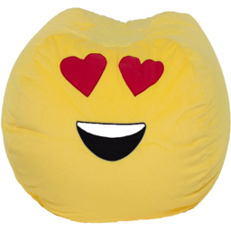 Kaikoo Gomoji Heart Bean Bag - Yellow - Wilko - thumbnail 4