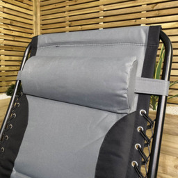 Samuel Alexander Grey and Black Multi Position Garden Sun Lounger - Size: 1 Seater - Wilko - thumbnail 4
