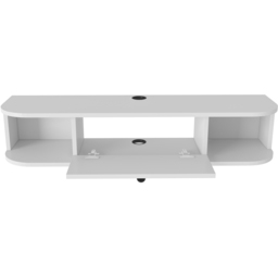 Decorotika Ibarra Single Door 2 Shelf White Wall Mounted TV Unit - Size: 23.4 x 120 x 29.6cm - Wilko - thumbnail 7