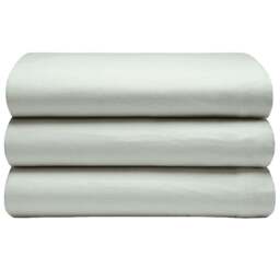 Serene Double Apple Green Brushed Cotton Flat Bed Sheet - Wilko