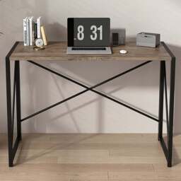 Miami Folding Computer Desk Brown - Size: 75 x 80 x 40cm - MCC - Wilko - thumbnail 1