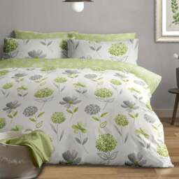 Bellissimo Home Caroline Super King White and Green Duvet Set - Multi - Wilko - thumbnail 1