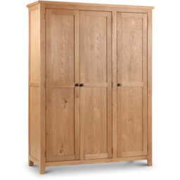 Julian Bowen Marlborough 3 Door Oak Wardrobe - Wood - Wilko - thumbnail 3