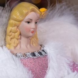 The Christmas Workshop Pink and White Tree Top Angel 30cm - Wilko - thumbnail 4