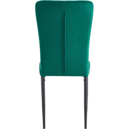 Elle Set of 4 Green Velvet Effect Plush Padded Upholstered Dining Chair - MCC - Wilko - thumbnail 7