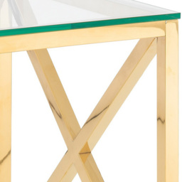 Julian Bowen Miami Gold Lamp Table - Size: 55 x 55 x 55cm - Multi - Wilko - thumbnail 7