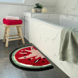 Mooky Mats Half Circle Watermelon Slice Non Slip Bath Mat 50 x 80cm - Size: 50 x 80 x 1cm - Red - Wilko - thumbnail 5