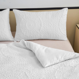 Velosso Winchester Super King Size White Duvet Set - Wilko - thumbnail 5