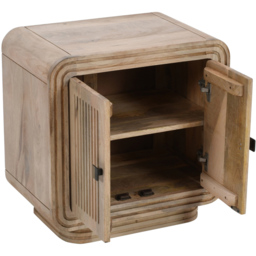 Brooklyn Hudson 2 Door Carved Mango Wood Mini Sideboard - Brown - Wilko - thumbnail 5