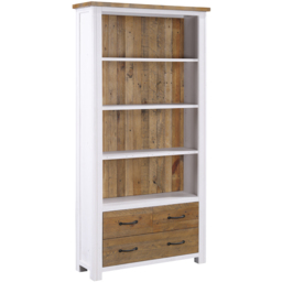 Baumhaus Splash of White 3 Drawer 4 Shelf White Large Open Bookcase - Wilko - thumbnail 3