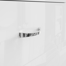 FWStyle Chilton 3 Drawer White Gloss Chest of Drawers - Wilko - thumbnail 5