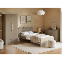 Flair Calista Dark Beige 3 Drawer Ribbed Chest of Drawers - Cream - Wilko - thumbnail 7