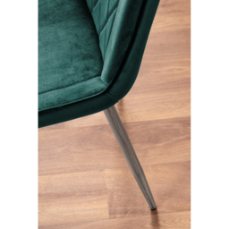 Furniturebox Arona Cesano 4 Seater Round Dining Set Green and Chrome - Wilko - thumbnail 7