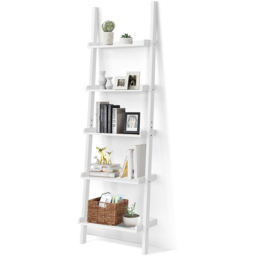 Costway 5 Shelf White Wooden Bookcase - Wilko - thumbnail 4