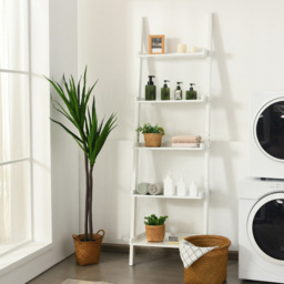 Costway 5 Shelf White Wooden Bookcase - Wilko - thumbnail 5