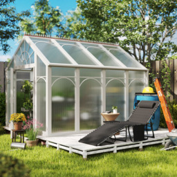 Outsunny Black 5 Level Adjustable Folding Sun Lounger with Side Table - Size: 31 x 60 x 190cm - Wilko - thumbnail 5