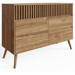 GFW Rowan 6 Drawer Oak Slatted Chest of Drawers - Wilko - thumbnail 3