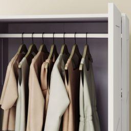Portland 2 Door White Double Wardrobe with Hanging Rail - Wilko - thumbnail 5