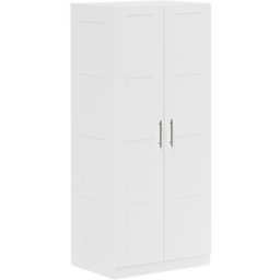 Portland 2 Door White Double Wardrobe with Hanging Rail - Wilko - thumbnail 3