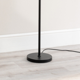 ValueLights Marissa White Shade Black Ball LED Floor Lamp - Size: 145 x 45 x 45cm - Wilko - thumbnail 4