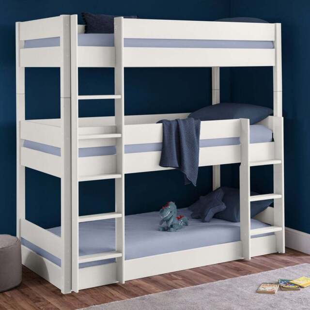Julian Bowen Trio Surf White Triple Sleeper Bunk Bed - Size: Single - Wilko - image 1