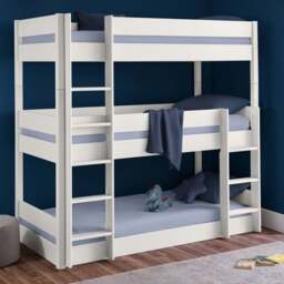 Julian Bowen Trio Surf White Triple Sleeper Bunk Bed - Size: Single - Wilko - thumbnail 1