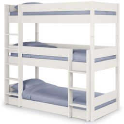 Julian Bowen Trio Surf White Triple Sleeper Bunk Bed - Size: Single - Wilko - thumbnail 3