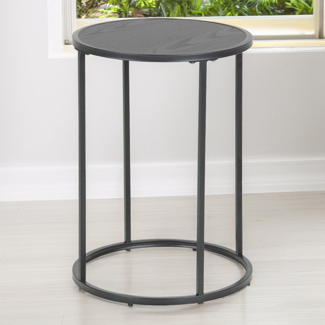 Florence Seaford Black Metal Round Side Table - Furniture To Go - Wilko - image 1