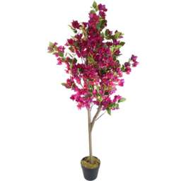 Botanik Pink Bougainvillea Flowering Blossom Artificial Tree in Pot 5ft - Size: 150 x 60 x 60cm - Wilko