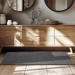 tectake Zonelle Anthracite Short Pile Ultra Soft Rug 150 x 80cm - Size: 1.5 x 110 x 60cm - Cream - Wilko - thumbnail 3