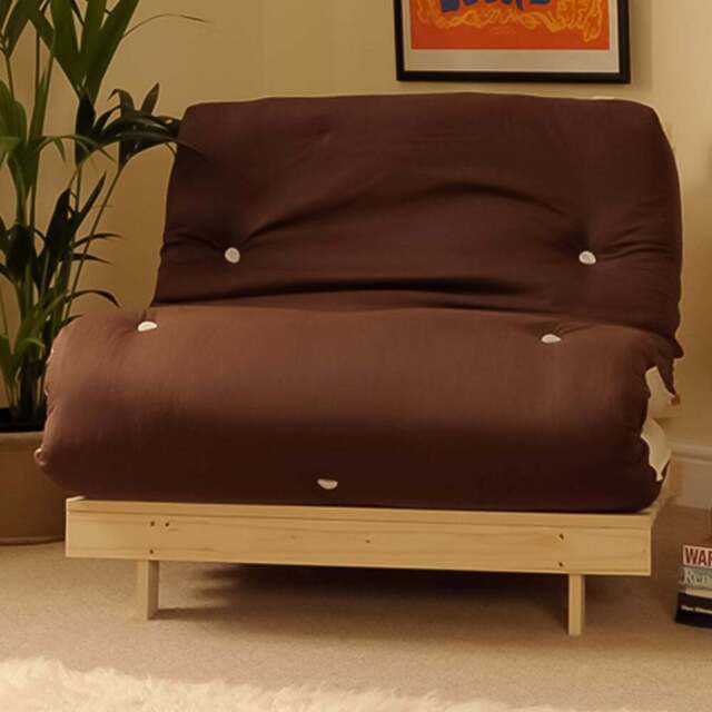 Brooklyn Double Sleeper Chocolate Futon Base and Mattress - Size: Single - Wilko - image 1