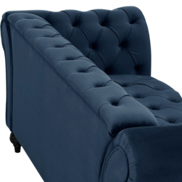 Home Detail Mayfair 3 Seater Midnight Blue Velvet Curved Sofa - Wilko - thumbnail 7