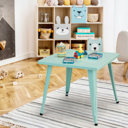Costway Kids Metal Square Table Blue - Size: 76 x 76 x 11cm - Wilko - thumbnail 4