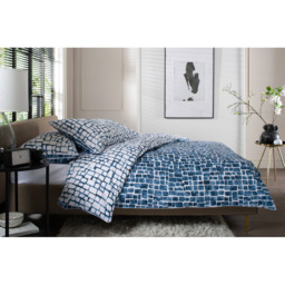The Lyndon Company Tulle King Size White and Navy Reversible Duvet Set - Wilko - thumbnail 3