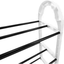 AMOS Eezy 3 Tier White and Black Mini Shoe Rack - Size: 19 x 49 x 48cm - Multi - Wilko - thumbnail 4