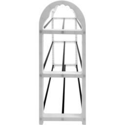 AMOS Eezy 3 Tier White and Black Mini Shoe Rack - Size: 19 x 49 x 48cm - Multi - Wilko - thumbnail 3
