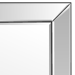Horsley Modern All Glass Large Wall Mirror 137 x 108cm - Black - MirrorOutlet - Wilko - thumbnail 6