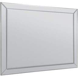 Horsley Modern All Glass Large Wall Mirror 137 x 108cm - Black - MirrorOutlet - Wilko - thumbnail 5
