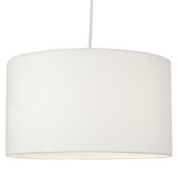 Geometric Drum Shade - White/30cm - Wilko - thumbnail 3