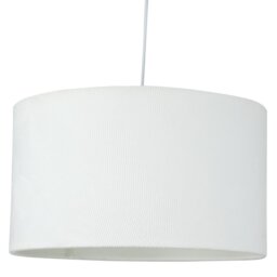 Geometric Drum Shade - White/30cm - Wilko - thumbnail 1