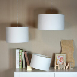 Geometric Drum Shade - White/30cm - Wilko - thumbnail 5