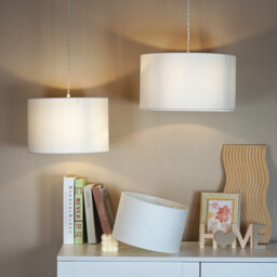 Geometric Drum Shade - White/30cm - Wilko - thumbnail 6