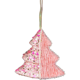 Shatchi Baby Pink Tree Ornament 3 Pack - Size: 120 x 1.2 x 1.2cm - Wilko
