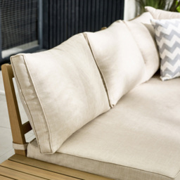 Furniturebox Sardinia 6 Seater Natural Oak Effect Wood Outdoor Sofa Set - Brown - Wilko - thumbnail 4