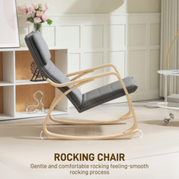 Portland Grey Rocking Chair with High Back - Size: Single - Wilko - thumbnail 7