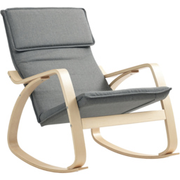 Portland Grey Rocking Chair with High Back - Size: Single - Wilko - thumbnail 3