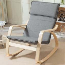 Portland Grey Rocking Chair with High Back - Size: Single - Wilko