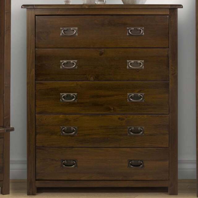 Core Products Boston 5 Drawer Chest of Drawers - Brown - Wilko - image 1